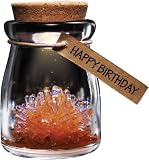 Iggi Crystal Garden Grow Your Own Wish Flower, Happy Birthday, Orange