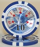 50 $10 Ben Franklin 14 Gram Laser Graphic Poker Chips