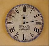 Produkt-Bild: WANDUHR BORDEAUX  MEDITERRANE UHR MOTIV AUF HOLZ &Oslash;34 cm