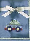 Transport Car Fleece Baby Blanket Embroidered