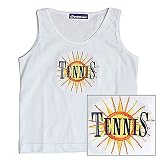 Women's Sporting Look Tennis Sunburst Embroidered Tank Top