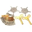 18 Pocket Watch Clock Chime 5 Prong Keys Tools Sz 00-12