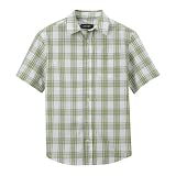 Boys' Cherokee® Short-Sleeve Plaid Poplin Button-Down Shirt - Green