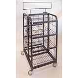 Wire Shelf Stand With End Shelves Display Unit, Black
