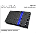 DIABLO  パンチング ライン 名刺入れ カード ケース KA-1229 【黒&times;青】