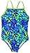 Speedo Girls One or Two Piece Sporty Swimsuit (12, Blue Green Geo Sport)