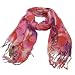 Butterfly Thin Summer Light Scarf Shawl Wrap Multi Red