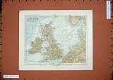 ANTIQUE MAPS BRITISH ISLES IRELAND FRANCE NORTH SEA
