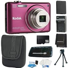 Kodak Easyshare Touch M5370 Digital Camera (Pink) + 8GB Deluxe Accessory Kit