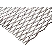 Carbon Steel Expanded Metal Flat Sheet, 1/4" LWD Diamond Openings, 35% Open Area
