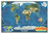 Satellite World Wall Map (tubed)