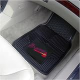 Atlanta Braves Black 2-Piece Vinyl Car Mat Set