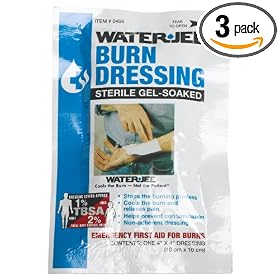 First Aid Only 4 X 4 Water Jel Burn Dressing, Sterile (Pack of 3) by First Aid Only