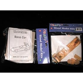 DOWNHILL DERBY RACE CAR ANTIQUE STYLE 6 1/4" LONG EASY BUILD DO-IT-YOURSELF HOBBY CRAFT MODEL CAR KIT / Make a Antique Vintage Style Wooden Rolling Racer Decor Accent Toy