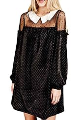 Polyester/Tulle/Knit Elasticized   Waistline Midi Dress 