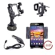 3 In 1 Car Suction Windscreen / Dashboard / Vent Mount For Samsung Galaxy Note & Car Charger