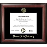 Kansas State Wildcats Satin Mahogany Embossed Seal Diploma Frame
