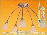 Reality|Philips-Konzern Deckenleuchte Nickel Matt, Glas Weiss-Matt D=16cm