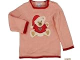 Greendog Pullover Bear Sweater, Coral Blush, 18 Months