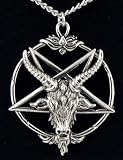 Baphomet Inverted Pentagram Necklace Black Metal Dimmu Borgir Real Metal Jewelry