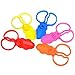 BCP 5pcs Assorted Color Small Plastic Scissors Art Clay Dough Tool For playdoh