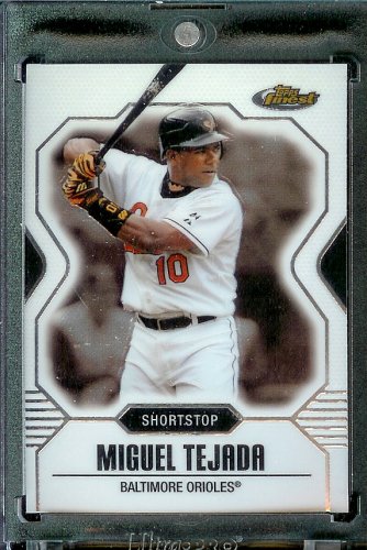 2007 Topps Finest #65 Miguel Tejada Baseball Card Baltimore Orioles - Mint Condition - Shipped In Protective Display Case !!