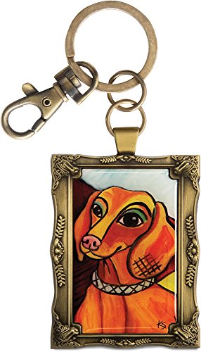 Pavilion Gift Company 12033 Paw Palettes Keychain, 2 by 2-3/4-Inch, Dachshund Pawcasso