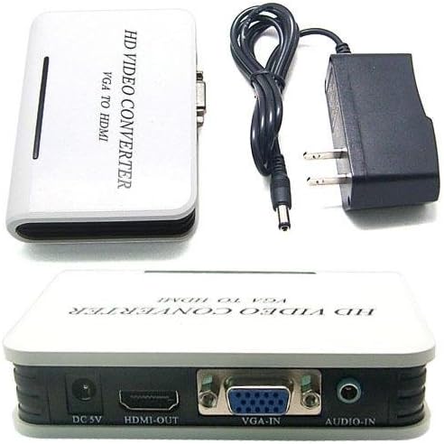 Adreamcity PC DVD HDMI to VGA Audio For HDTV CRT Video Converter Box Adapter 1080P