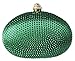 Chicastic Glitter Metallic One Ring Clutch Evening Purse With Rhinestones