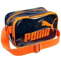 PUMA プーマ　ATH SHINY ASB タイプA ミニショルダー　エナメルショルダーBAG　869038-07　ネイビー/オレンジ