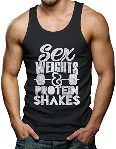 Sex weight & protein shakes men s tank top t-shirt …