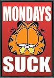 Poster framed: Garfield - Mondays (36 x 24 inches)