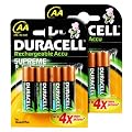 Duracell Rechargeable Accu Supreme 2450 mAh AA Batteries - 8-Pack