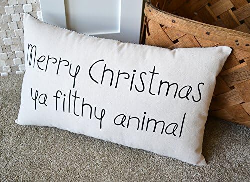 12x20" Canvas Merry Christmas Ya Filthy Animal Pillow
