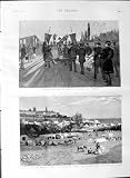 1887 の葬式のアテネモロッコタンジール Soko の市場 1887 Funeral Athens Morocco Tangier Soko Market Place A full page from our volumn of the GRAPHIC, an illustrated weekly newspaper dated 1887, the scan size is approx ( including margins as shown )imately 15.5 x 11 inches (395x280). All are genuine antique prints and not modern copies the Graphic is an illustrated newspaper and is a fine example of a historic social record of British and world events up to the present day. The