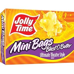 Jolly Time Minis Blast O Butter Ultimate Theatre Style Butter Microwave Popcorn, 4-Count Boxes (Pack of 12)