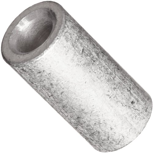 RSA-06/08 Type 2011 Aluminum Spacers, 1/2 Long, 0.250 OD, 0.140 ID, Screw Size #6 (Pack of 10)