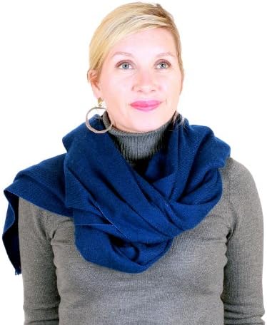 Pure Pashmina Scarf in Premium Grade 3 Ply 80" L x 28" W (NAUTICAL NAVY BLUE)