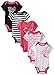 Calvin Klein Baby-Girls Newborn 5 Pack Creeper Set- Pink Black White Group