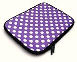 Flash Superstore Polka Dots Purple / White Water Resistant Neoprene Soft Zip Case/Cover suitable for Samsung Series 3 300V5A ( 15-16 Inch Laptop / Notebook )