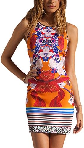 Fashionback Women's European Style Casual Off-Shoulder Dress Orange peel US 4