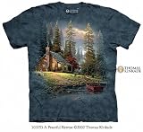 The Mountain Thomas Kinkade A Peaceful Retreat Adult Tee T-shirt