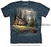 The Mountain Thomas Kinkade A Peaceful Retreat Adult Tee T-shirt