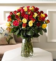 Classic Roses Orange & Yellow Mix Bouquet