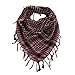 Unisex Chequered Arab Arafat Shemagh Kafiyah Desert Style Scarf Throw, Mauve/Black