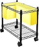 Fellowes 45081 High-Capacity Mobile File Cart, 24w x14d x 20-1/2h, Black