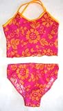 Girls 7-16 2-piece Swimwear Crop Top Bikini Pink/Orange Floral
