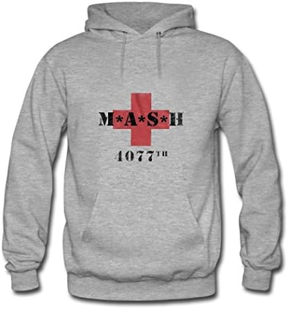 Men MASH 4077th red Cross attractive hoodies Grey XX-Large