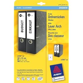 Avery File Folder Labels - Aktenetiketten (File Folder Labels) - wei�