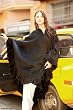 100% alpaca wool wrap, 'Black Ruffles'